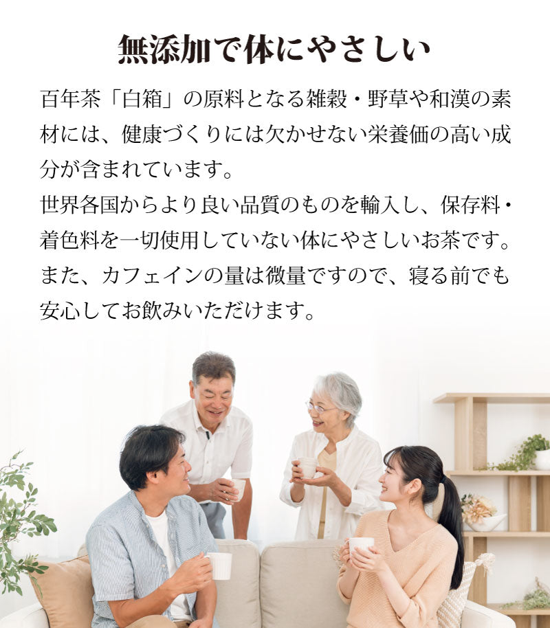 百年茶 白箱 (7g×30袋)×2箱セット|ティーバッグ|煮出し用