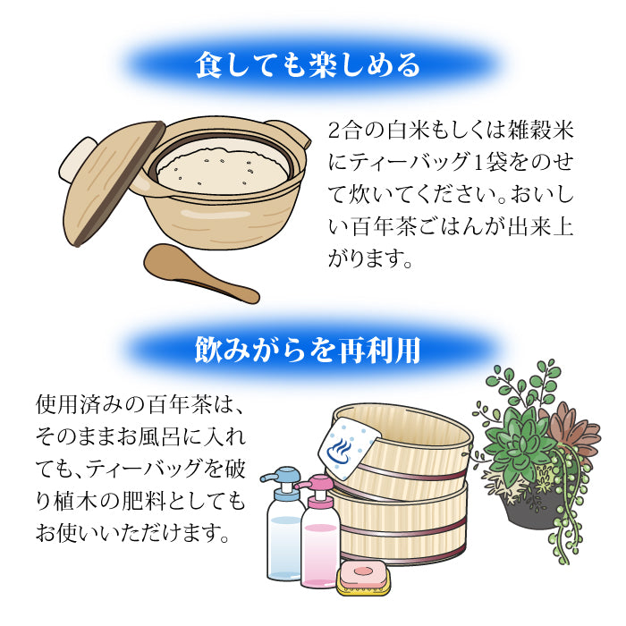 百年茶 青箱 (7.5g×30袋)×2箱セット|ティーバッグ|煮出し用