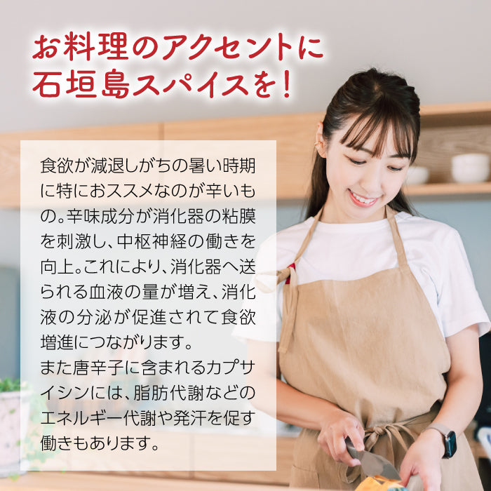 石垣島スパイス 熟成島とうがらし 粗挽き一味 10g ×2個セット
