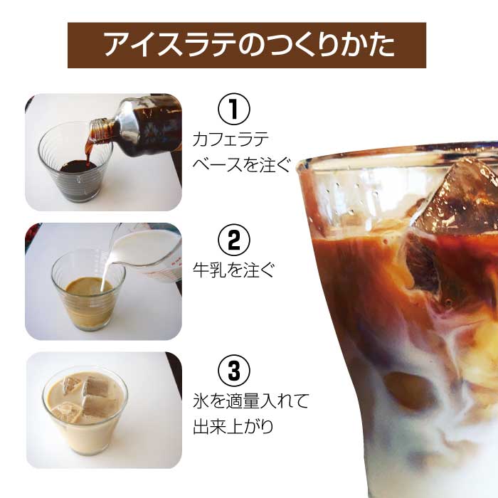 POPCOFFEES カフェラテベース・加糖(600ml×2本セット)4倍希釈