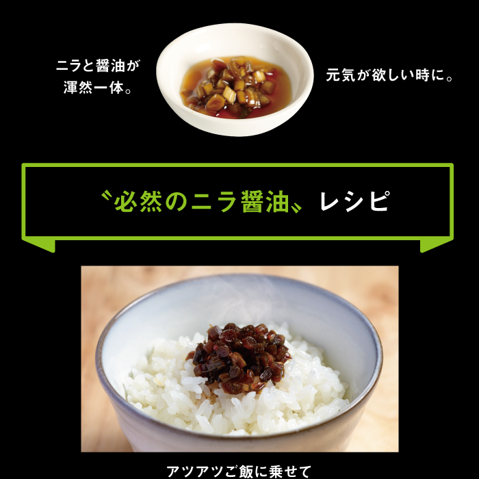 必然のニラ醤油(140g) & みんなのニラ醤油(140g) 2種セット – 東和